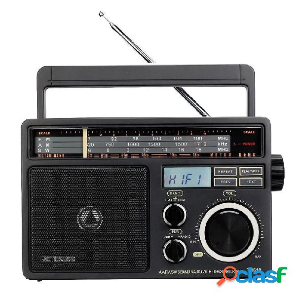 Retekes TR618 Portatile Radio AM FM SW Radio con Lettore MP3