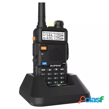 Ricetrasmettitore a doppia banda Baofeng UV-5R - Nero