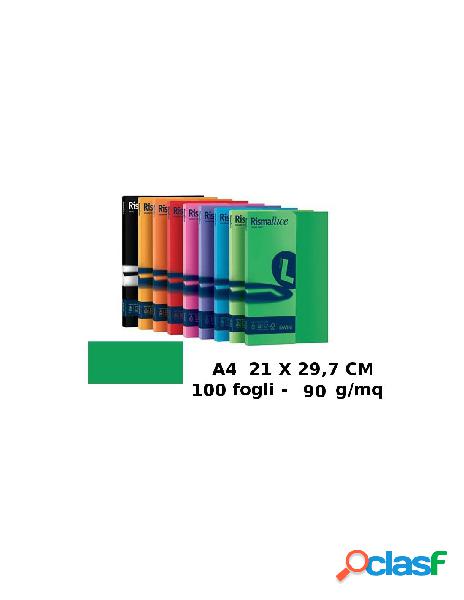 Risma luce confezione 100 fogli 90 gr a4 verde