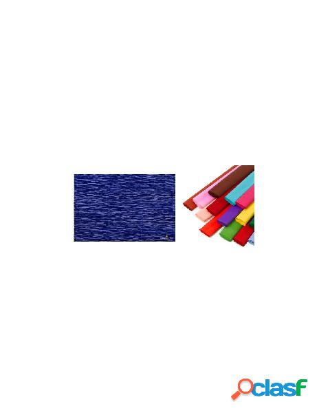 Rotolo di carta crespata 180gr colore blu - confezione da 5