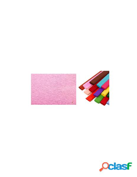 Rotolo di carta crespata 60gr colore rosa - confezione da 10