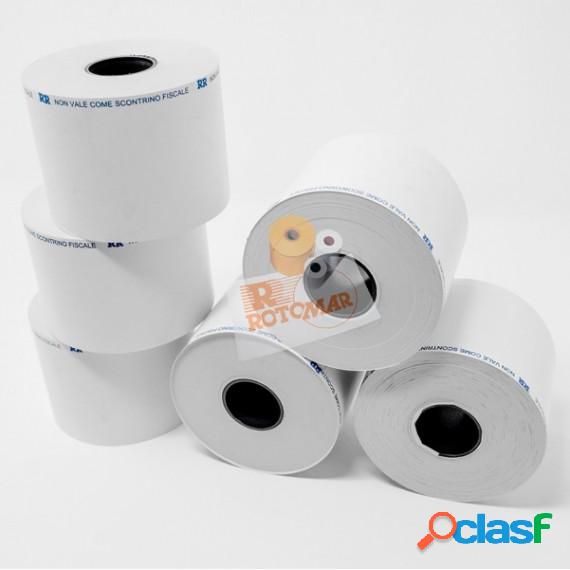 Rotolo per bilancia - carta termica adesiva BPA free FSC -