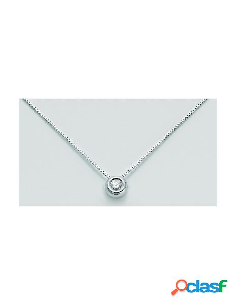SALDI Collana MILUNA in oro bianco 9Kt e diamanti naturali -