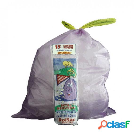 Sacchi - 55 x 65 cm - 44 L - 18 micron - con maniglie -
