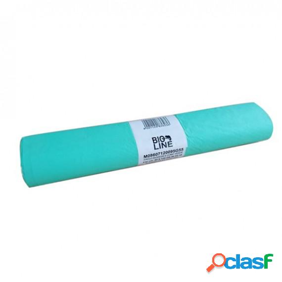 Sacchi bio - 90 x 120 cm - 170 L - 19 micron - verde - conf.