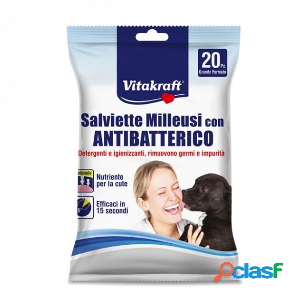 Salviette milleusi con antibatterico per animali (cani,