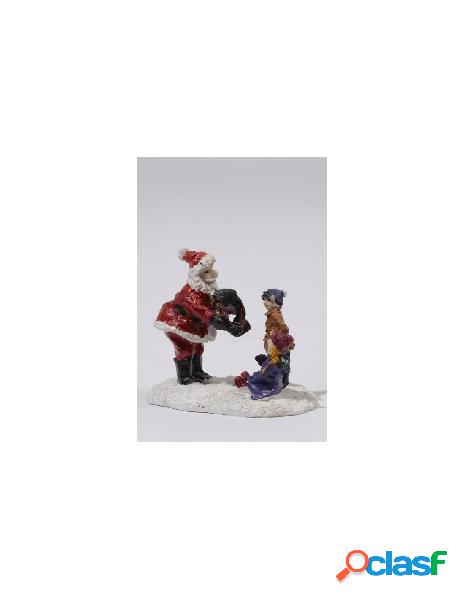 Santa with children, colour: multi, size: 4.5x7x6.5cm