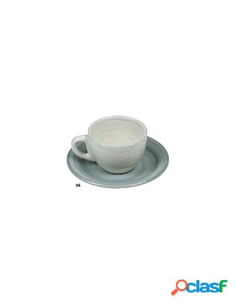 Santiago pons - set di 6 tazzine da caffè twist blu