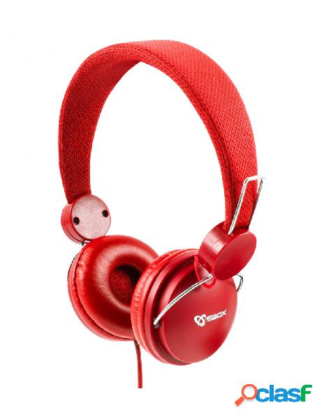 Sbox - cuffia multimediale hs-736 rossa