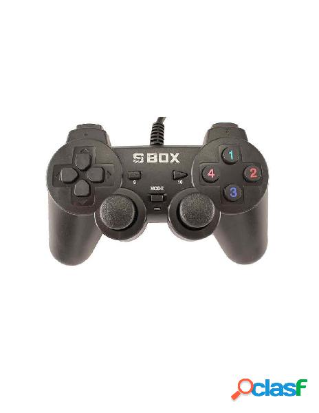 Sbox - joypad usb per pc e playstation 3 in 1 nero