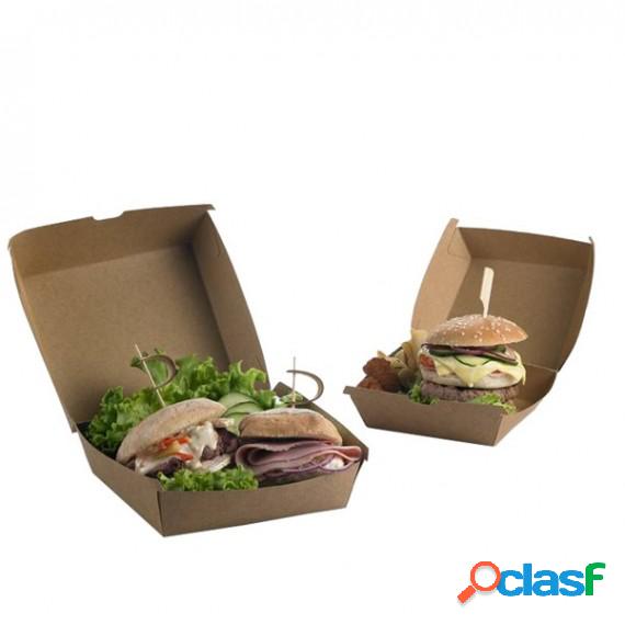 Scatole per hamburger Street Food in carta kraft - 16 x 16 x