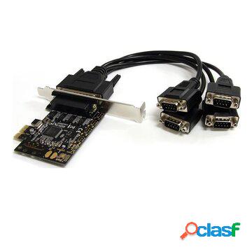 Scheda pci express seriale a 4 porte rs-232 con cavo di