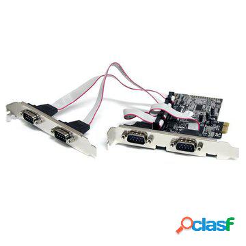 Scheda seriale pci express nativa a 4 porte rs-232 con 16550