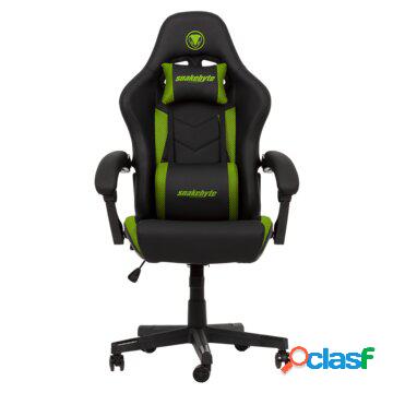 Seat evo sedia gaming in pelle nera, verde