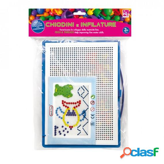 Set chiodini e infilature in plastica - colori assortiti -