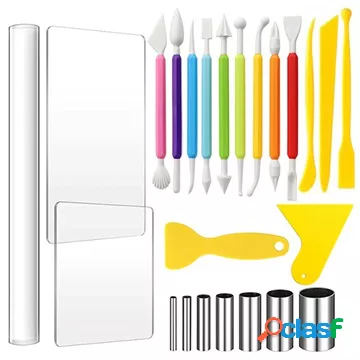 Set di strumenti per scolpire largilla da modellare Premium