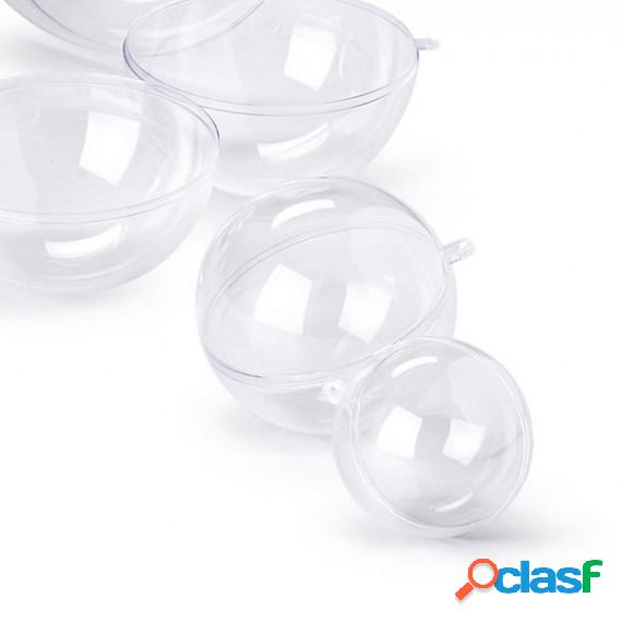 Sfera apribile in polistirene - trasparente - D60mm -