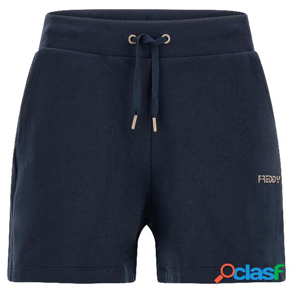 Shorts sportivi in french terry leggero con coulisse