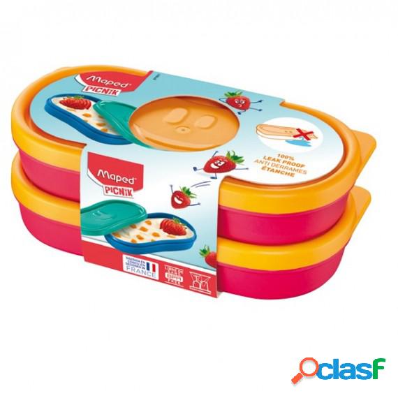 Snack box Picnik Concept - rosa corallo - Maped - set 2