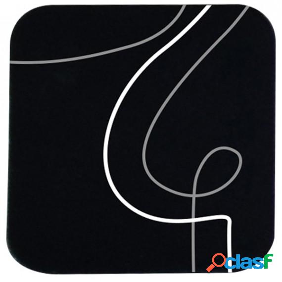 Sottobicchiere linea Linee - 10 x 10 cm - nero - Stilcasa