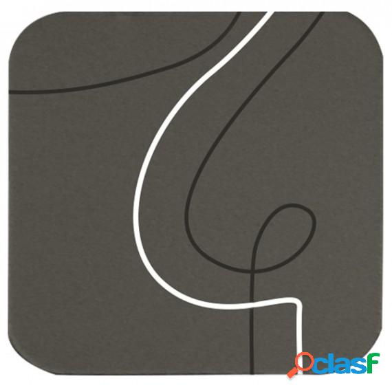 Sottobicchiere linea Linee - 10 x 10 cm - tortora - Stilcasa