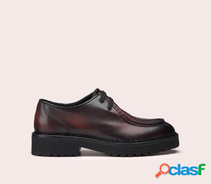 Stringate in pelle rossa Rosso 37_D
