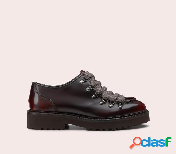 Stringate in pelle rossa con ganci Rosso 35M_D