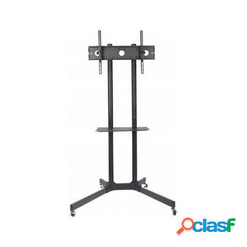 Supporto a pavimento con mensola trolley tv lcd/led/plasma