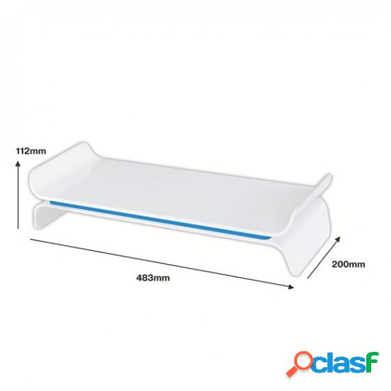 Supporto monitor Ergo Wow - bianco/blu - Leitz