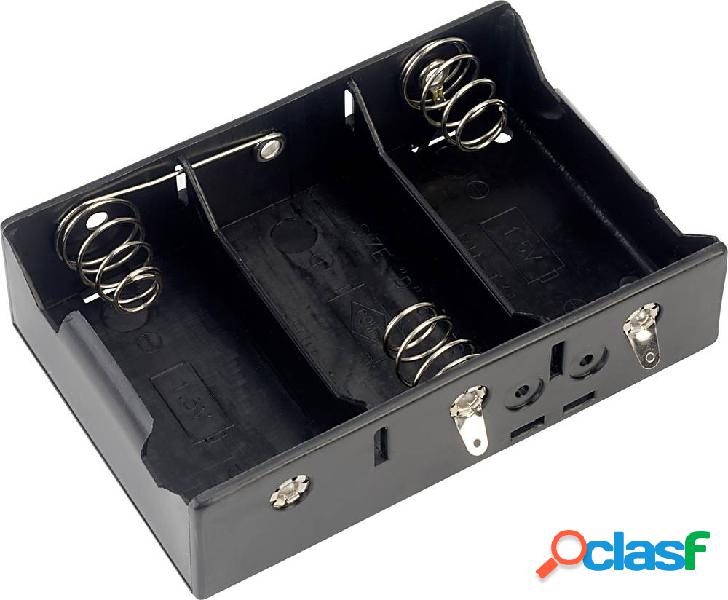 TRU COMPONENTS BH-131D Portabatteria 3x Torcia (D) Terminali