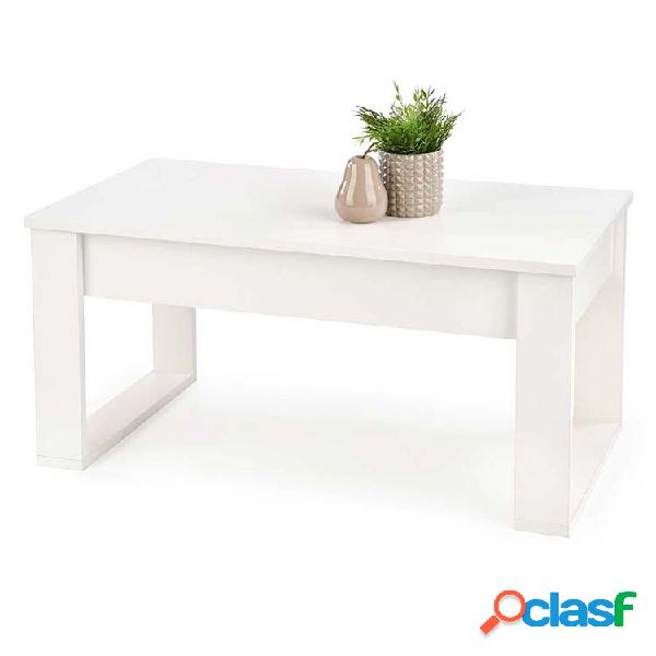 Tavolino da salotto rettangolare moderno 110x60cm bianco Ivo