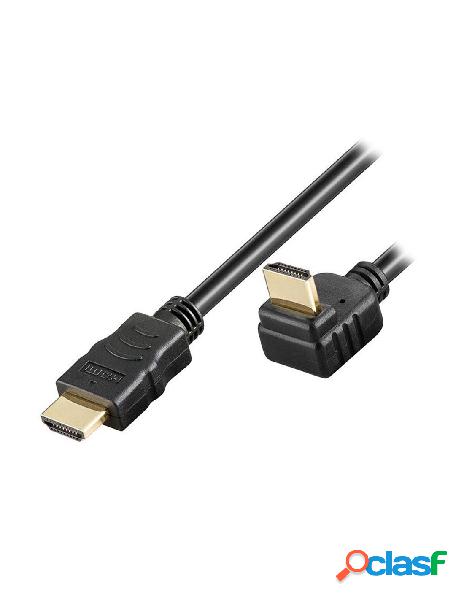 Techly - cavo hdmi high speed con ethernet a/a m/m angolato