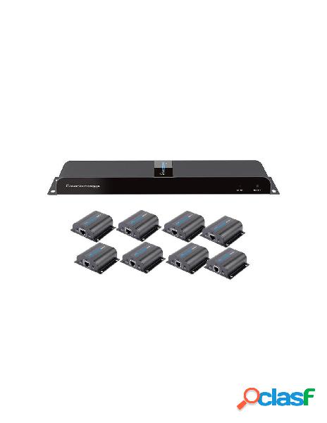 Techly - extender splitter hdmi 1x8 con ir su cavo cat. 6
