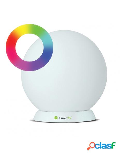 Techly - lampada led multicolor da arredo a sfera medium