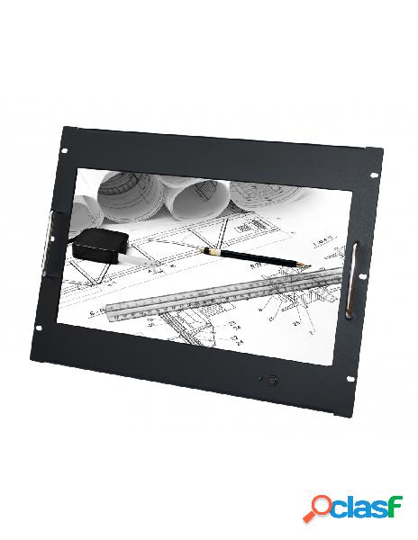 Techly professional - monitor 8u per armadio rack 18,5 full