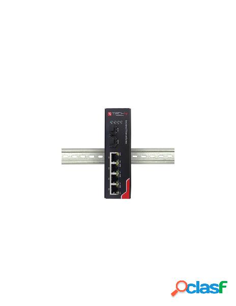 Techly professional - switch industriale 4x 10/100base-tx a