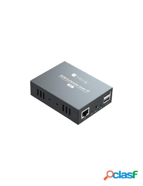 Techly - ricevitore hdmi kvm extender su cavo di rete