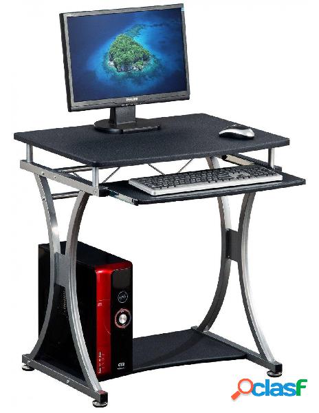 Techly - scrivania per pc compatta con cassetto estraibile,