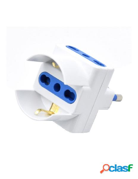 Techly - techly adattatore triplo schuko spina 2p+t presa