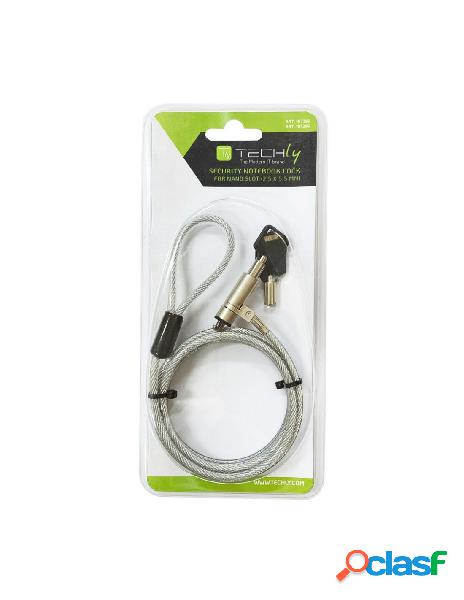 Techly - techly lucchetto di sicurezza per notebook con