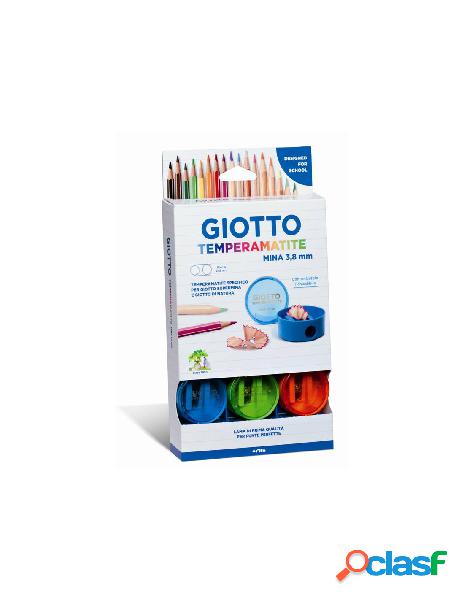 Temperamatite giotto per mine 3,8mm - espositore da 12 pezzi