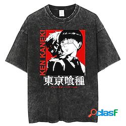 Tokyo Ghoul Ken Kaneki Maglietta T-shirt oversize lavata con