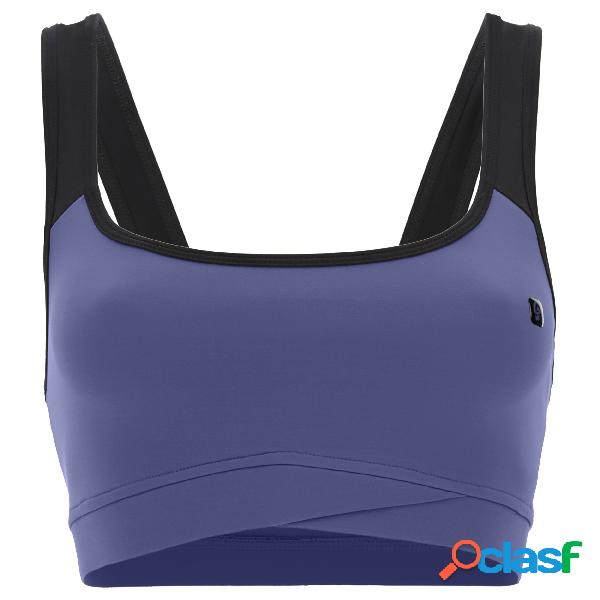 Top yoga con spalline a contrasto - 100% Made in Italy