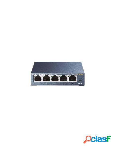 Tp-link - switch 5 porte gigabit plug & play case in acciaio