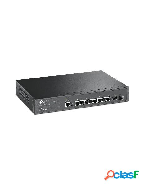 Tp-link - switch managed l2 8 porte gigabit con 2 porte