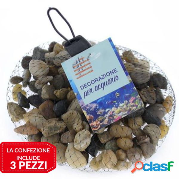 Trade Shop - 3pz Pietre Decorative Acquario Decorazione