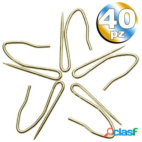 Trade Shop - 40 Pezzi Ganci In Metallo Acciaio Rame Ottone