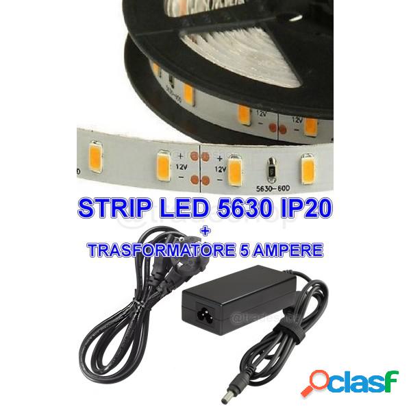 Trade Shop - 5 M Mt. Striscia Strip 300 Led Smd 5630 Senza