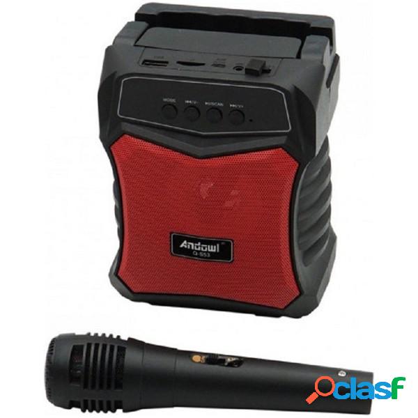 Trade Shop - Altoparlante Bluetooth Portatile Karaoke Con