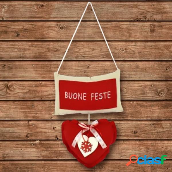 Trade Shop - Appendino Cuscino Con Cuore E Scritta Buone